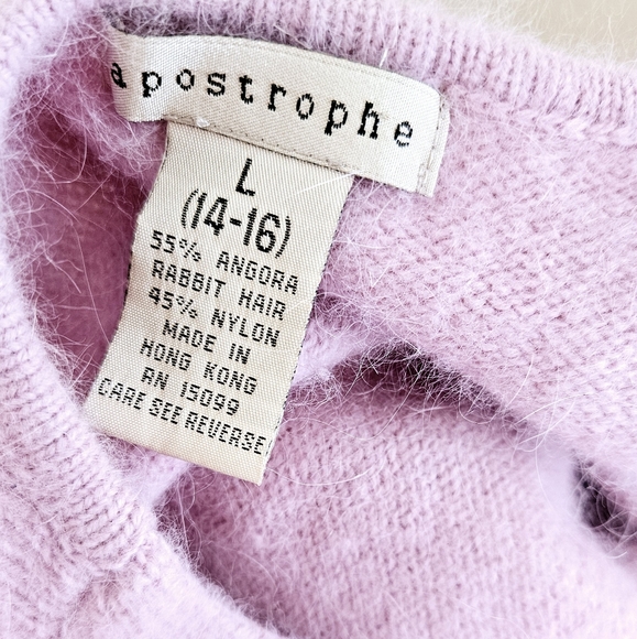 APOSTROPHE SOFT VINTAGE ANGORA BLEND SWEATER - Picture 5 of 7